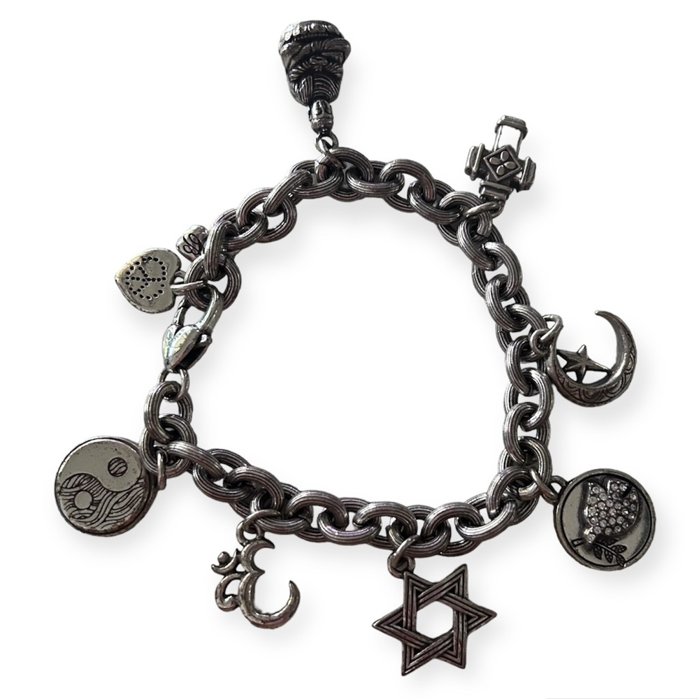 Brighton Religions Silver Charm Bracelet